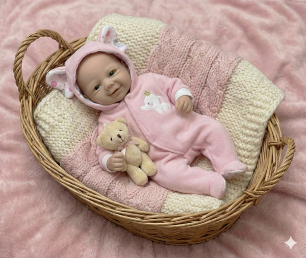 Muñeca Reborn Baby Vivian en Pj 13" Silicón Sólido 100%