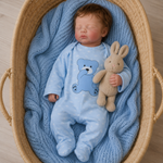 Muñeco Reborn Baby Thomas Teddy Blue Pijamas 20" Silicón Sólido 100%