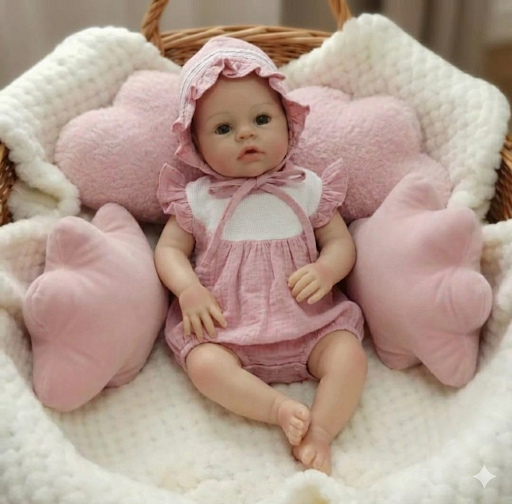 Baby Lola in Pink Romper 100% silicón
