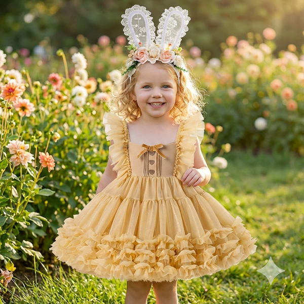 Flower Girl Tutu Dress Amarillo Claro