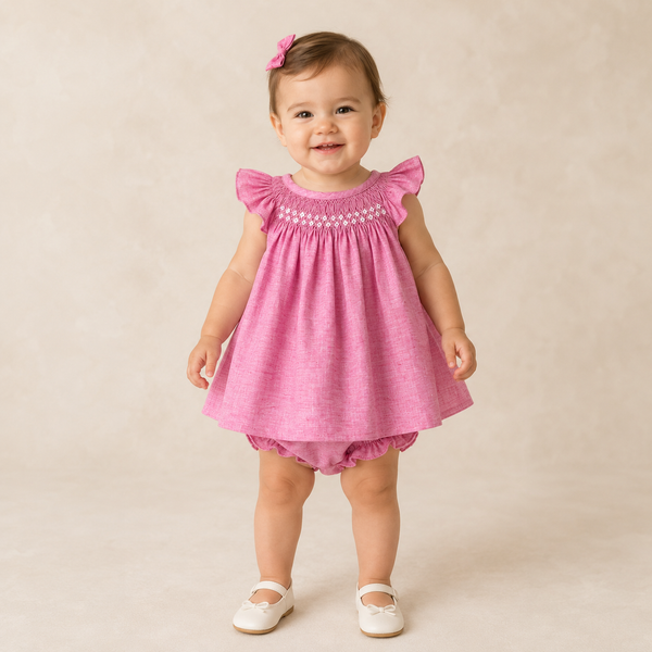 Vestido Punto Smock Marsella con Braguita