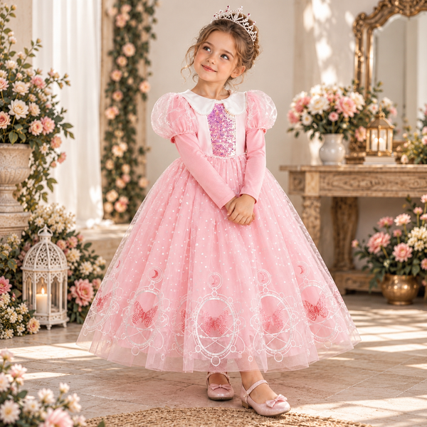 Vestido Princesa Rosa