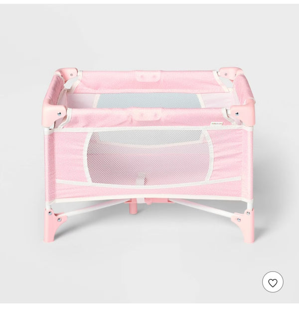 Cuna de Viaje Rosa para Reborn de 13 y 16 pulgadas