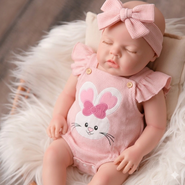 TOP OF LINE : Baby Antonella Happy Bunny  100% silicón
