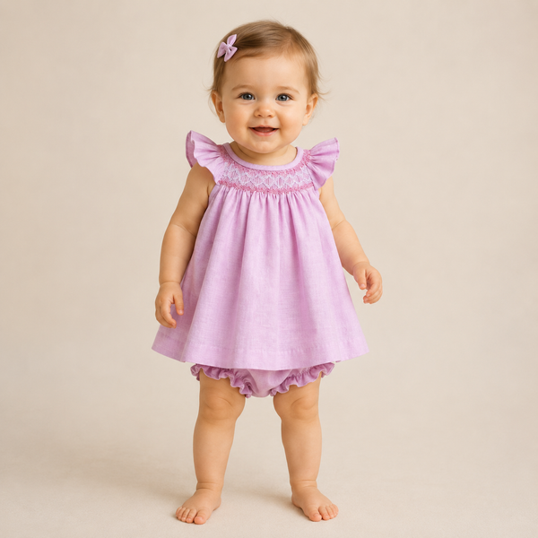 Vestido Punto Smock Lyon con Braguita