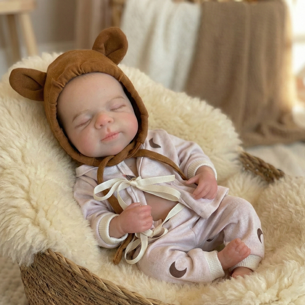 Muñeca Reborn Baby Ania 13" Silicón Sólido 100%