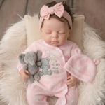 ** PREVENTA** TOP OF LINE : Baby Antonella en Pijama Ojos Cerrados 100% silicón