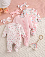 Set Sweet Flower de 3 Mamelucos para bebé Reborn de 20 pulgadas