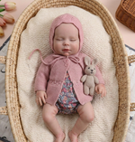 Muñeca Reborn Baby Fiora 18" Silicón Sólido 100%
