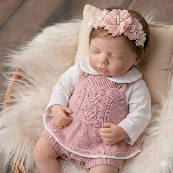 TOP OF LINE : Baby Julia in Pink Crochet  100% silicón
