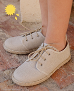 Blucher Niño Lino con Cordón Color Hielo