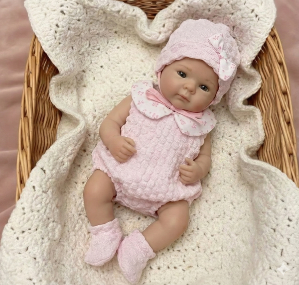 Baby Betty in Cotton Pink Romper 100% silicón