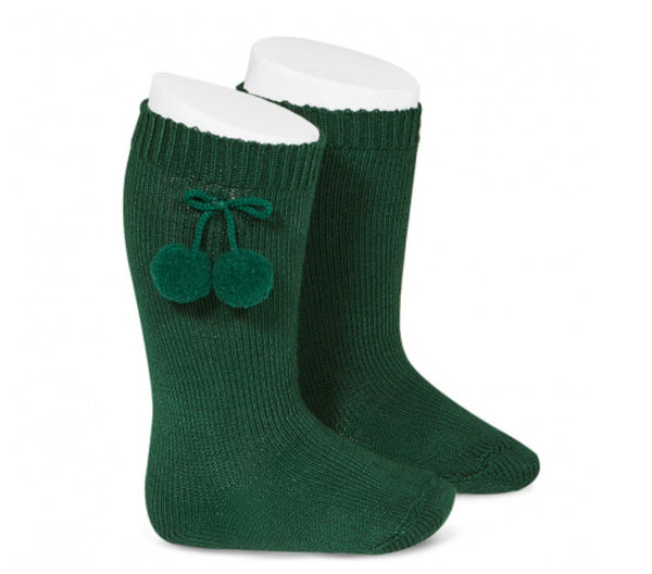 Calceta Cóndor Con Borla VERDE OSCURO