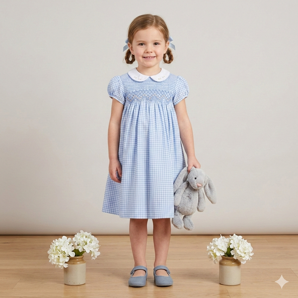 Vestido Punto Smock Florencia