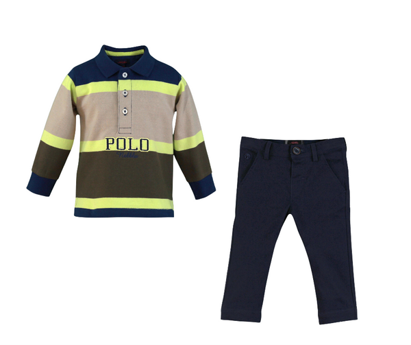 Set Blue Stripes Polo