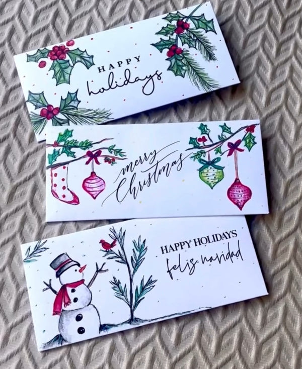 10 Sobres Pintados en Acuarela por @art.bycorde