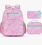 Set Backpack Pink Rainbows PREESCOLAR TAMAÑO FOLDER