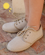 Blucher Niño Lino con Cordón Color Natural