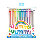 Bolígrafos de gel aromatizados con purpurina Yummy Yummy - Set de 12