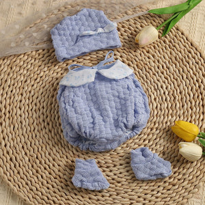 Romper Cotton Blue para bebes Reborn de 12 a 13 pulgadas ( no incluye muñeca)