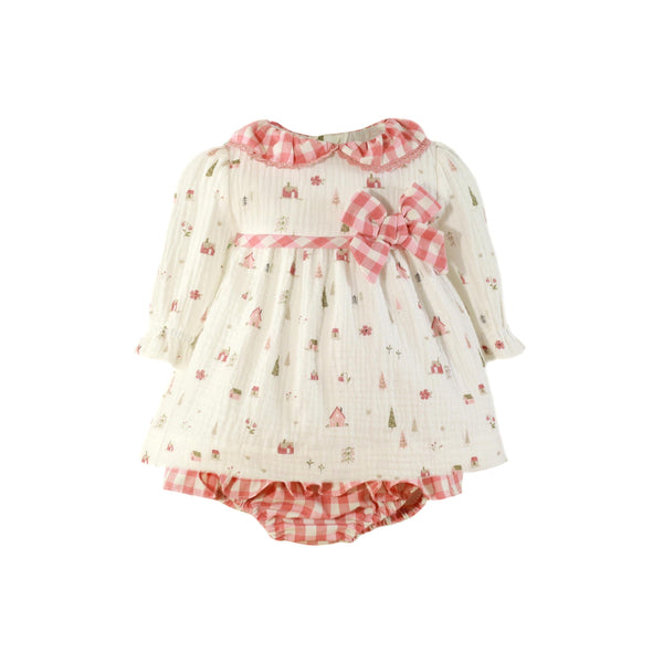 ROPA Vestido Bebe con Braguita Sweet Pink