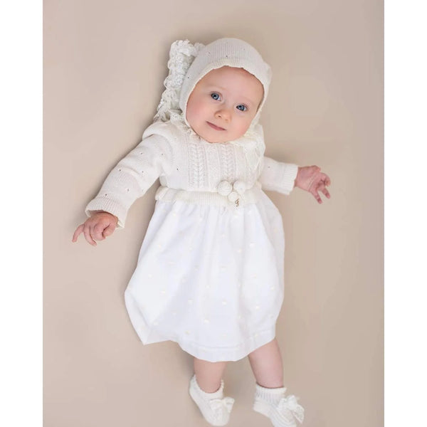 Ropa Vestido Ceremonia Bebé Con Capota