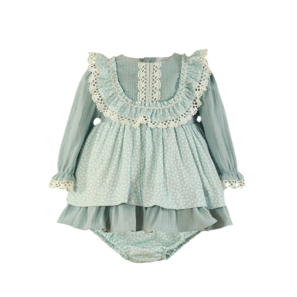 ROPA Vestido con Braguita Sky Blue