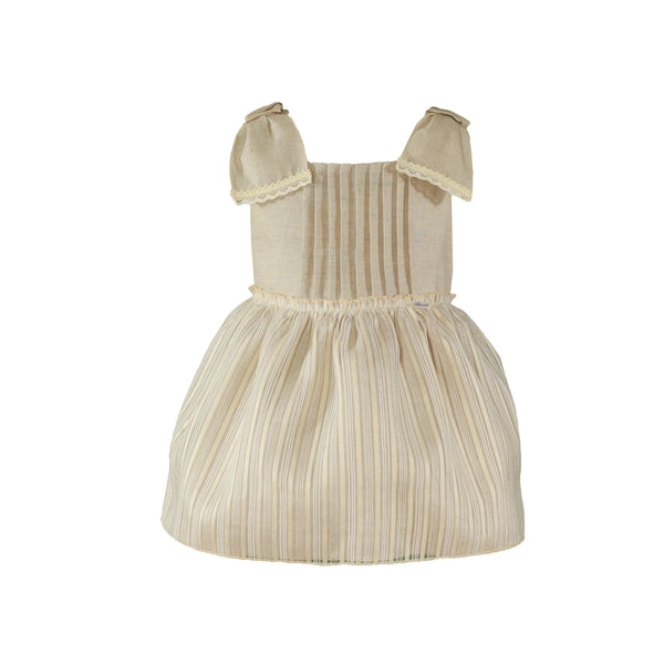Ropa Vestido Infantil Beige Ceremonia