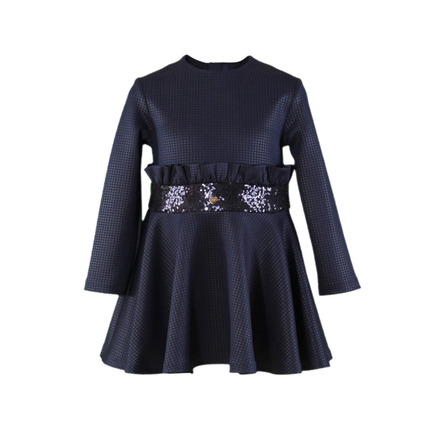 ROPA Vestido Midnight Blue con Lazo