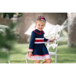 ROPA Vestido Navy Red Christmas