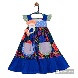 Ropa Vestido Niña Rainbow Blue