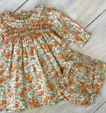 Vestido Punto Smock Flores de Otoño