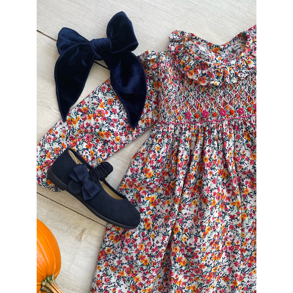 Ropa Vestido Punto Smock Flores del Bosque