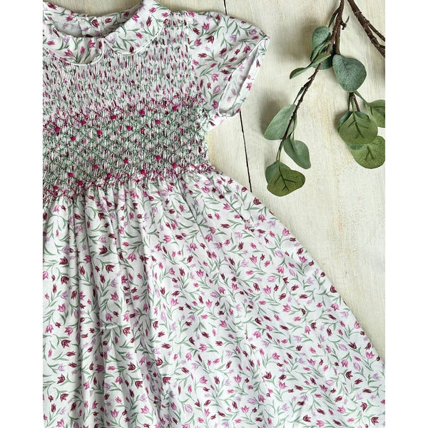 Ropa Vestido Punto Smock Flores Sara