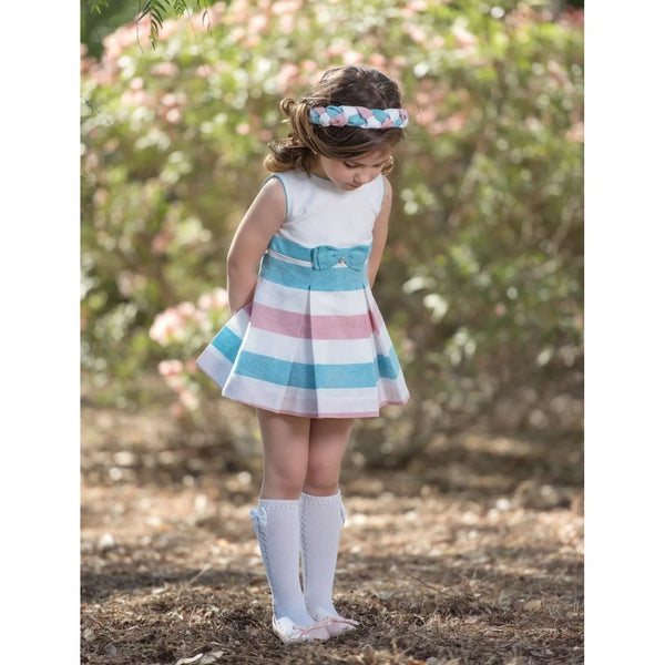 Ropa Vestido Turquesa Moño