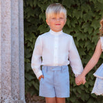 Set Boy Baby Blue Victorian Era