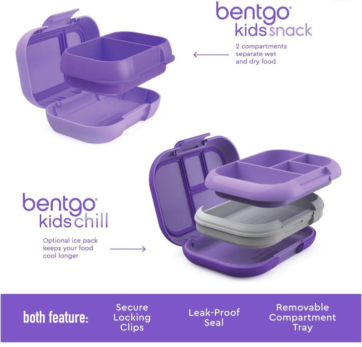Set de Bentgo CHILL❄️❄️❄️ Lunch Box  y Bentgo Snack Lila