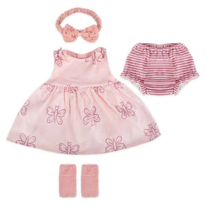 Set de Vestido Rosa para bebé Reborn de 16, 18 y 20 pulgadas