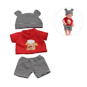 Set Red & Stripes para bebes Reborn de 12 a 13 pulgadas ( no incluye muñeca)