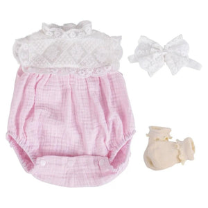 Set Rosa de ropa para bebes Reborn de 18 y 20 pulgadas