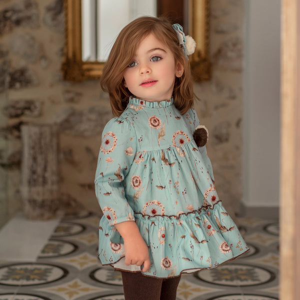 Vestido Aqua Cherry Blossom