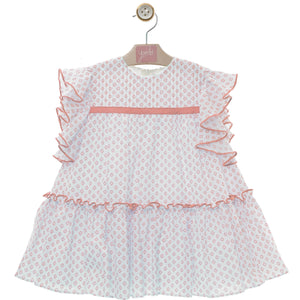 Vestido Infantil Familia Marina Coral