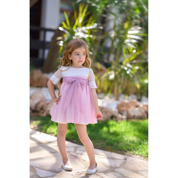 Vestido Little Kids Tul Bicolor Rosa