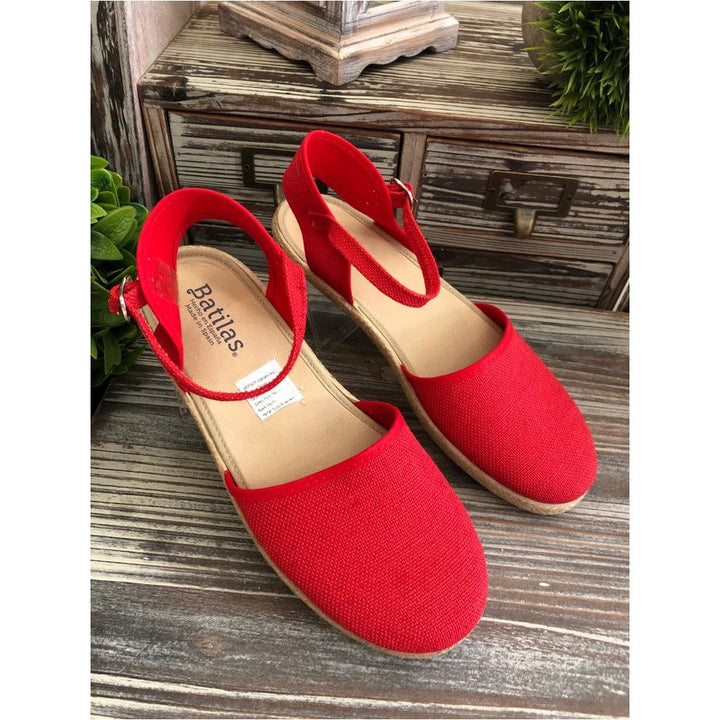 Calzado Alpargata ADULTO Lino Rojo