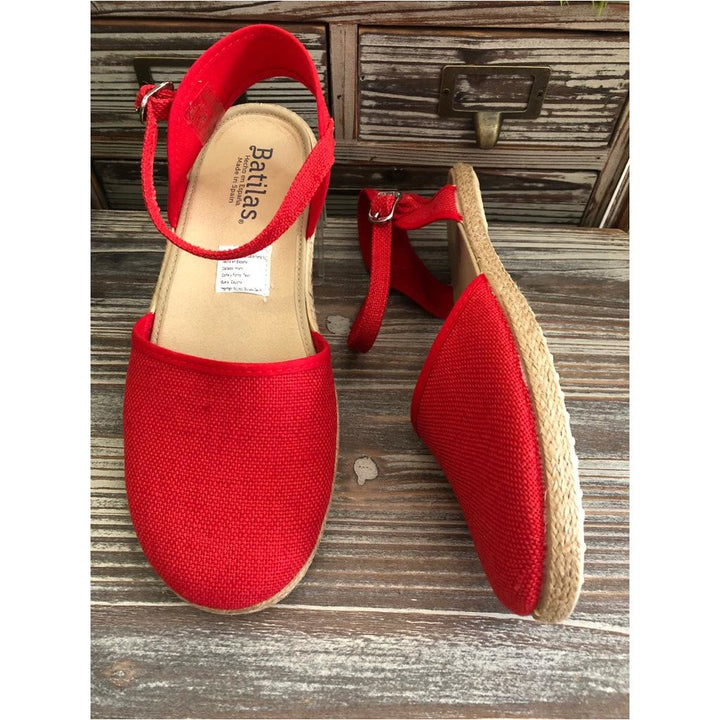 Calzado Alpargata ADULTO Lino Rojo