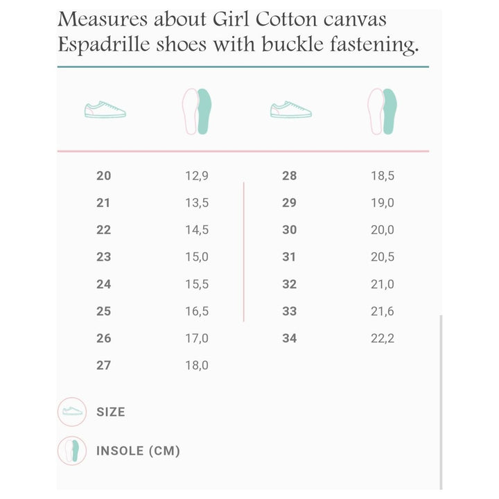 Calzado Alpargata niña con hebilla en lona algodón