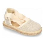 Alpargata niña en lona NATURAL tipo valenciana