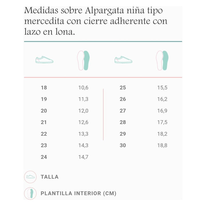 Calzado Alpargata niña tipo mercedita con cierre adherente con lazo en lona MARINO