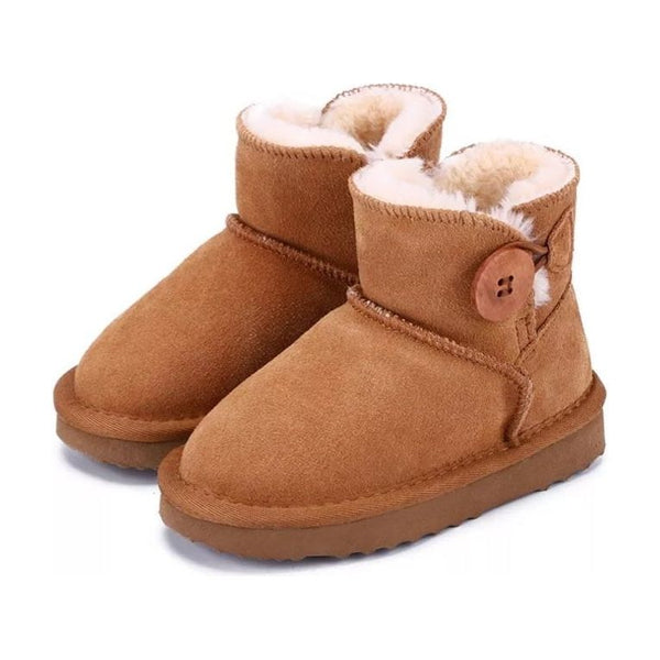 Calzado Botas con pelo Chestnut con Boton