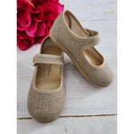 Mercedita Lino Velcro con Botón Lino